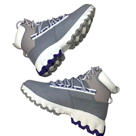 NWT Timberland Greenstride Edge Waterproof Nubuck Gray Hiking Boots 8 - Picture 6 of 10